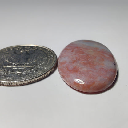 Pink Moss Agate gemstone cabochon - natural crystal healing stone for jewelry making by Gemivra