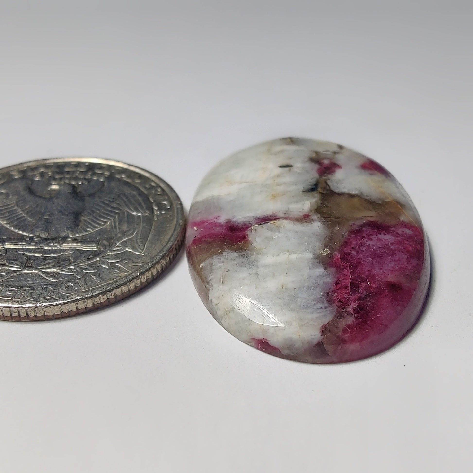 Ruby Fall gemstone cabochon - natural crystal healing stone for jewelry making by Gemivra