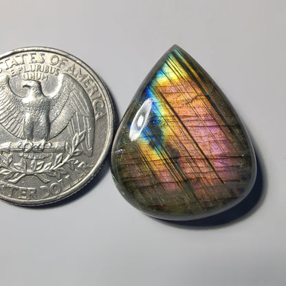 Labradorite gemstone cabochon - natural crystal healing stone for jewelry making by Gemivra