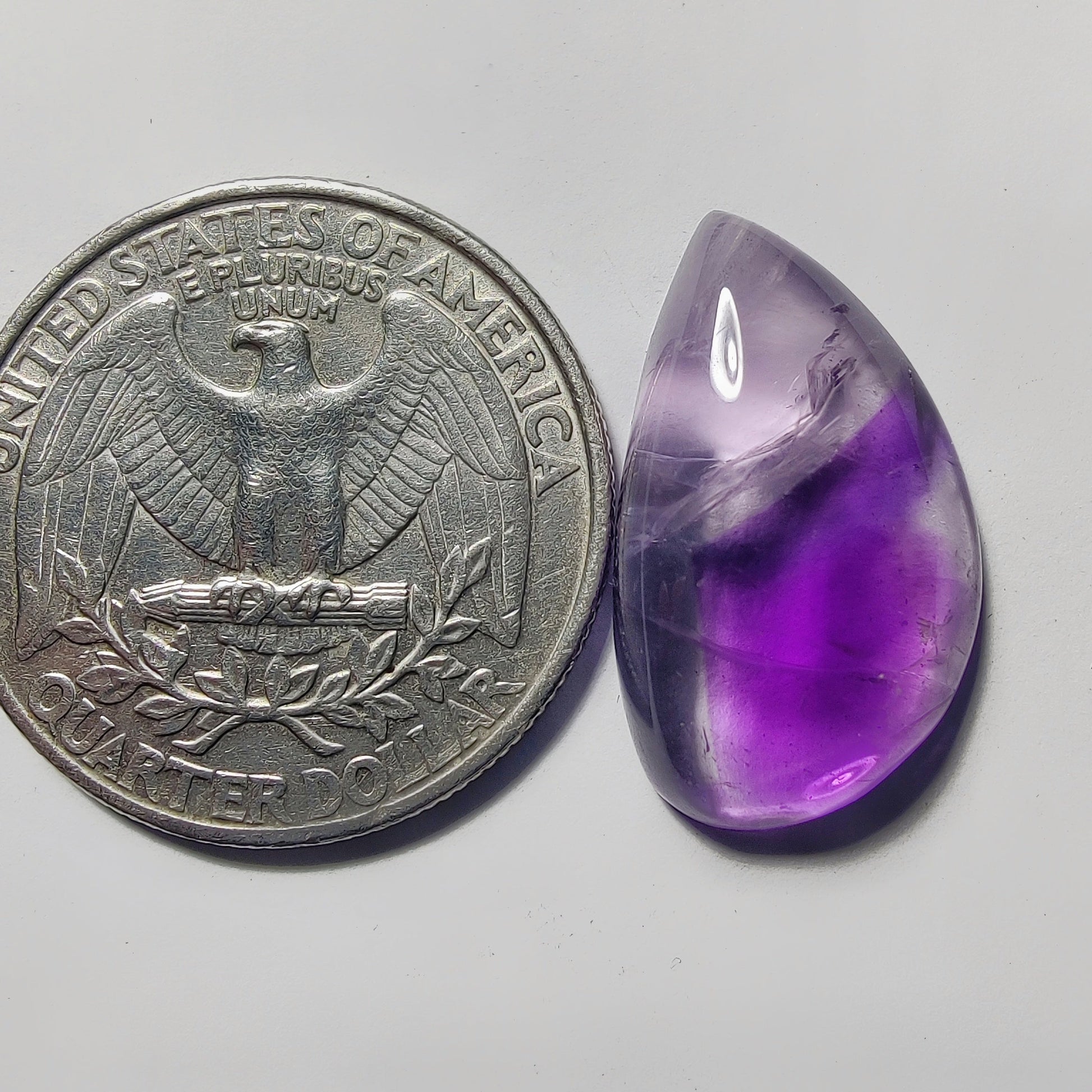 Amethyst gemstone cabochon - natural crystal healing stone for jewelry making by Gemivra