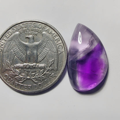 Amethyst gemstone cabochon - natural crystal healing stone for jewelry making by Gemivra