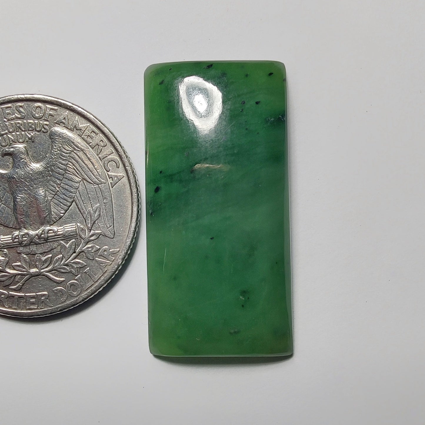 Nephrite gemstone cabochon - natural crystal healing stone for jewelry making by Gemivra