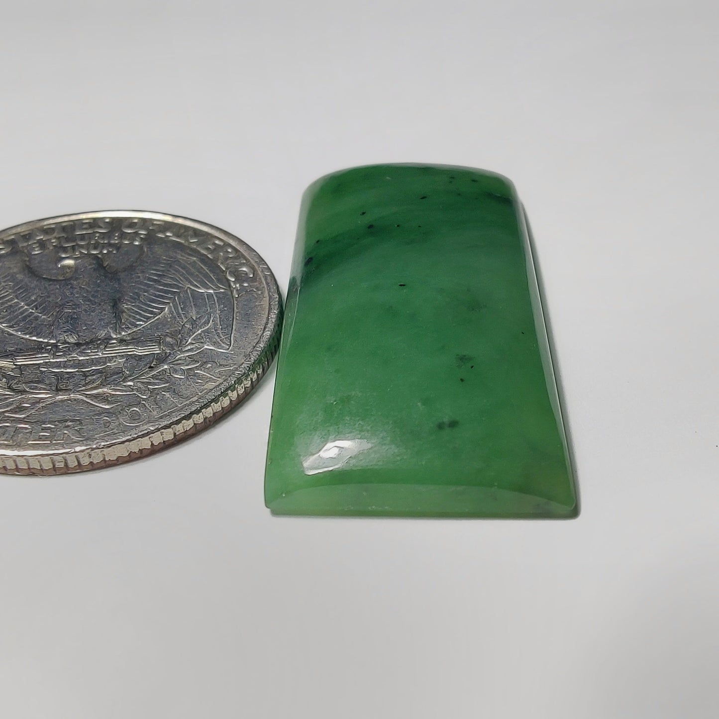 Nephrite gemstone cabochon - natural crystal healing stone for jewelry making by Gemivra