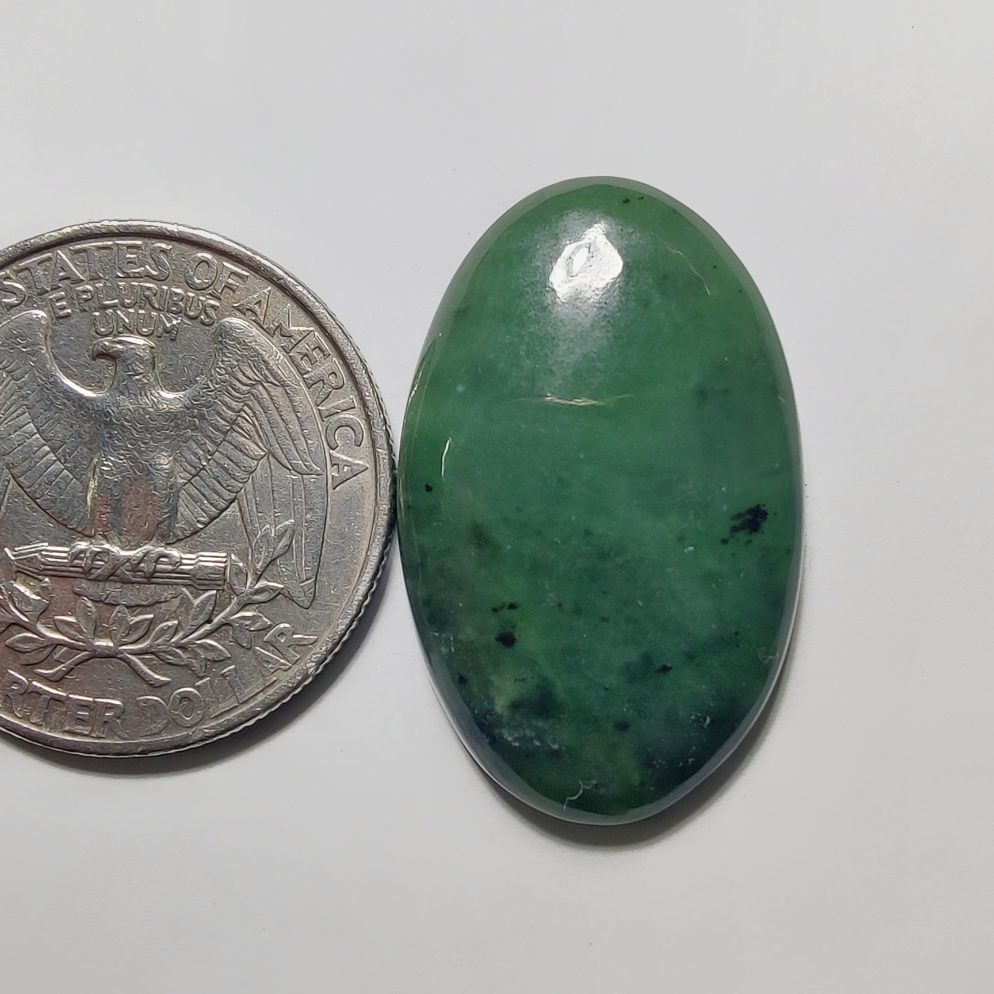 Nephrite gemstone cabochon - natural crystal healing stone for jewelry making by Gemivra