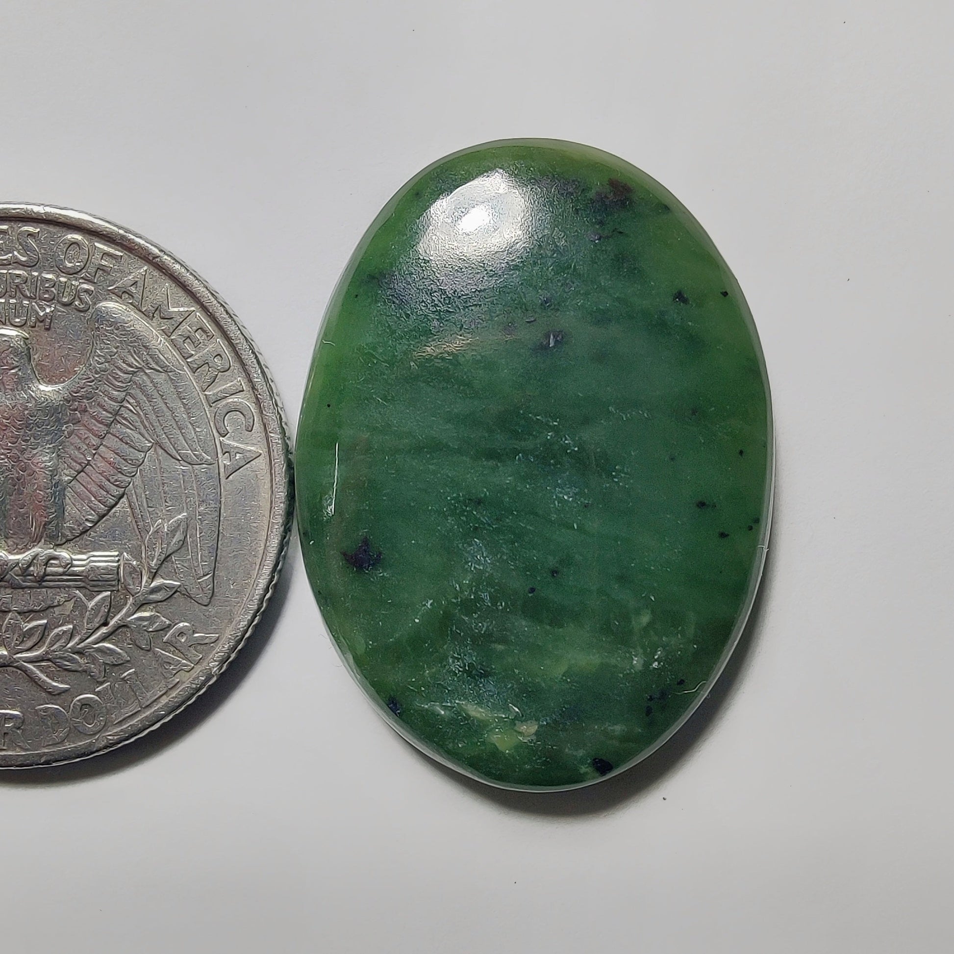 Nephrite gemstone cabochon - natural crystal healing stone for jewelry making by Gemivra