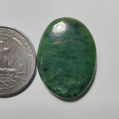 Nephrite gemstone cabochon - natural crystal healing stone for jewelry making by Gemivra