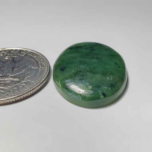 Nephrite gemstone cabochon - natural crystal healing stone for jewelry making by Gemivra