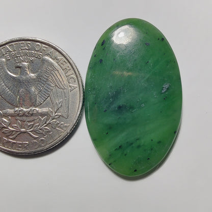 Nephrite gemstone cabochon - natural crystal healing stone for jewelry making by Gemivra