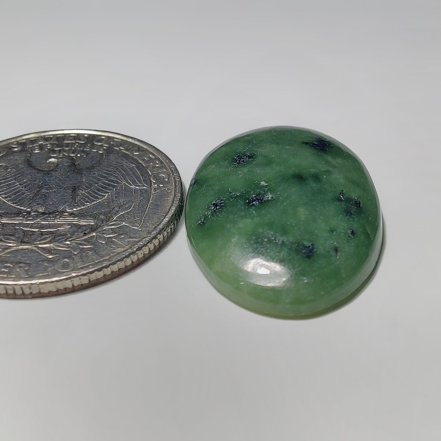 Nephrite gemstone cabochon - natural crystal healing stone for jewelry making by Gemivra