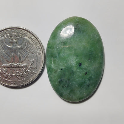 Nephrite gemstone cabochon - natural crystal healing stone for jewelry making by Gemivra