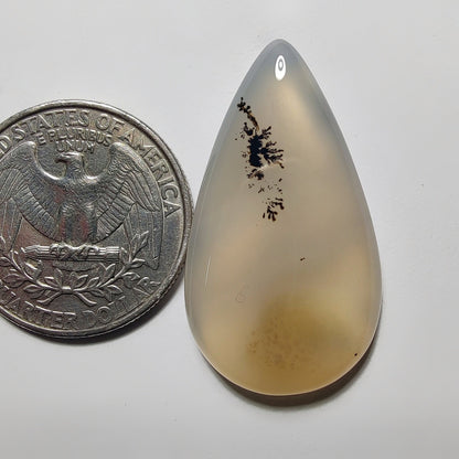 Dendrite Agate gemstone cabochon - natural crystal healing stone for jewelry making by Gemivra