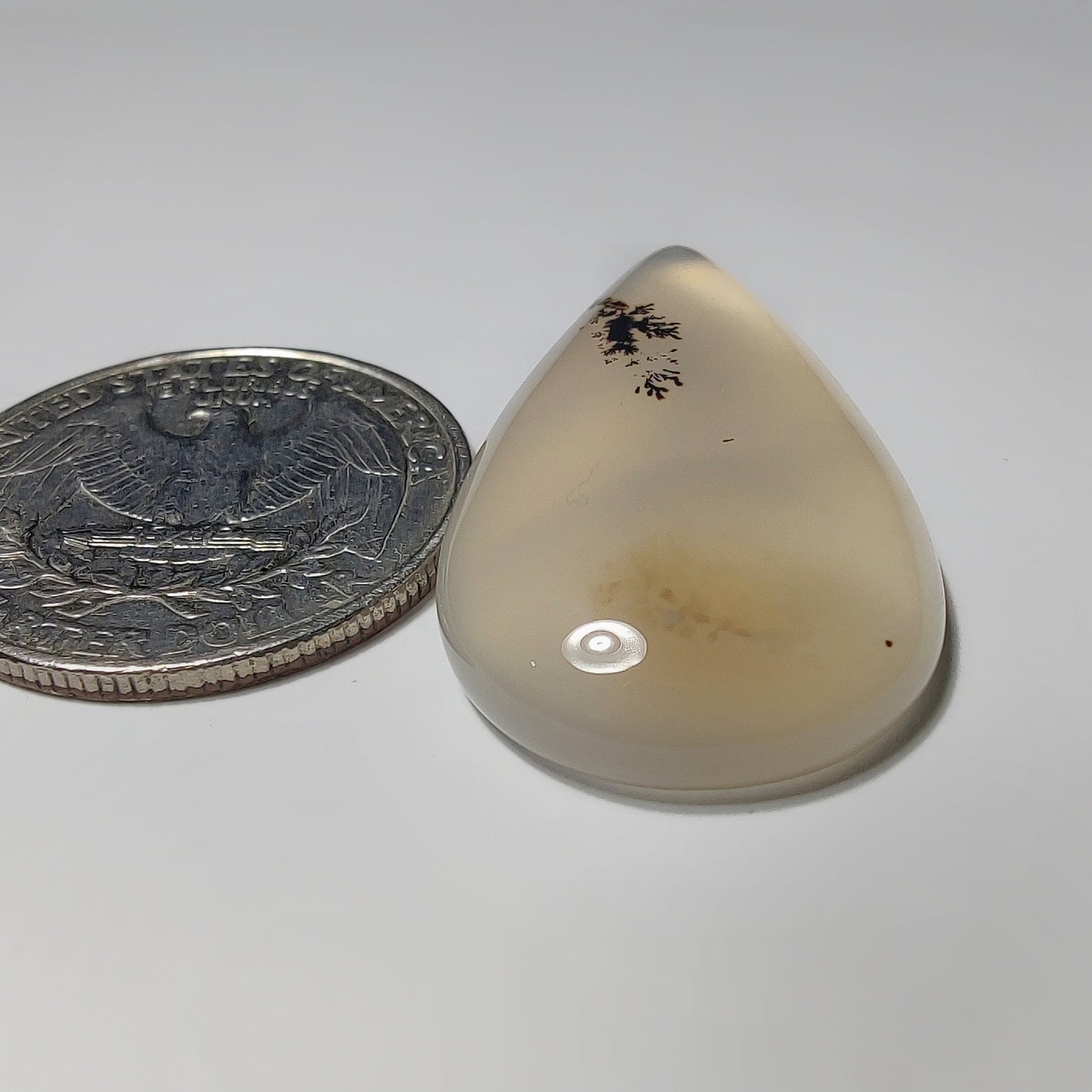 Dendrite Agate gemstone cabochon - natural crystal healing stone for jewelry making by Gemivra