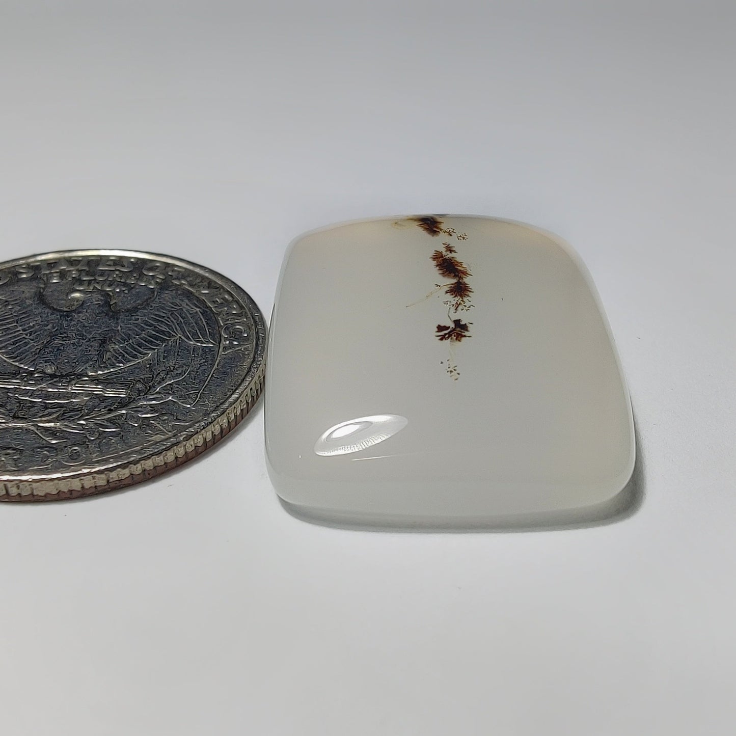 Dendrite Agate gemstone cabochon - natural crystal healing stone for jewelry making by Gemivra