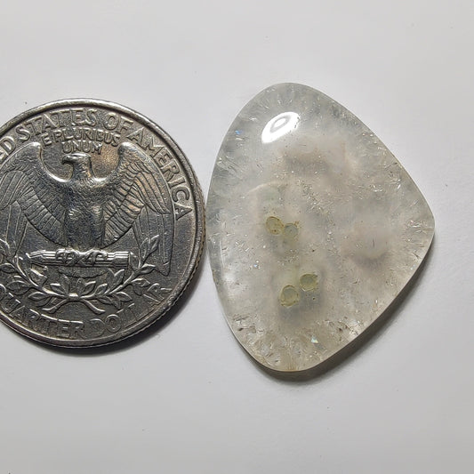 Solar Quartz gemstone cabochon - natural crystal healing stone for jewelry making by Gemivra