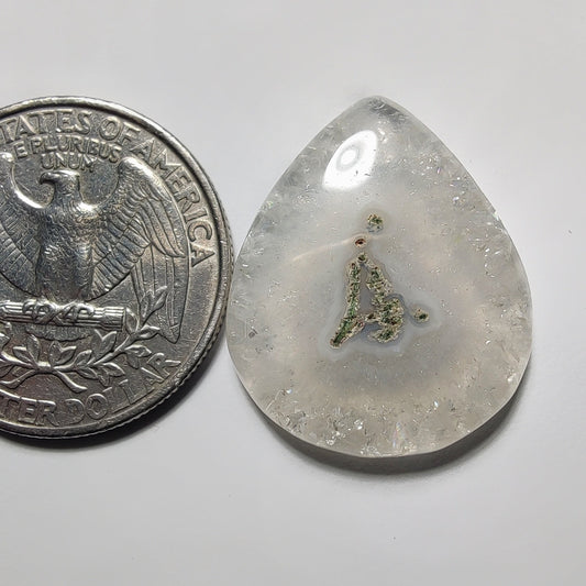 Solar Quartz gemstone cabochon - natural crystal healing stone for jewelry making by Gemivra