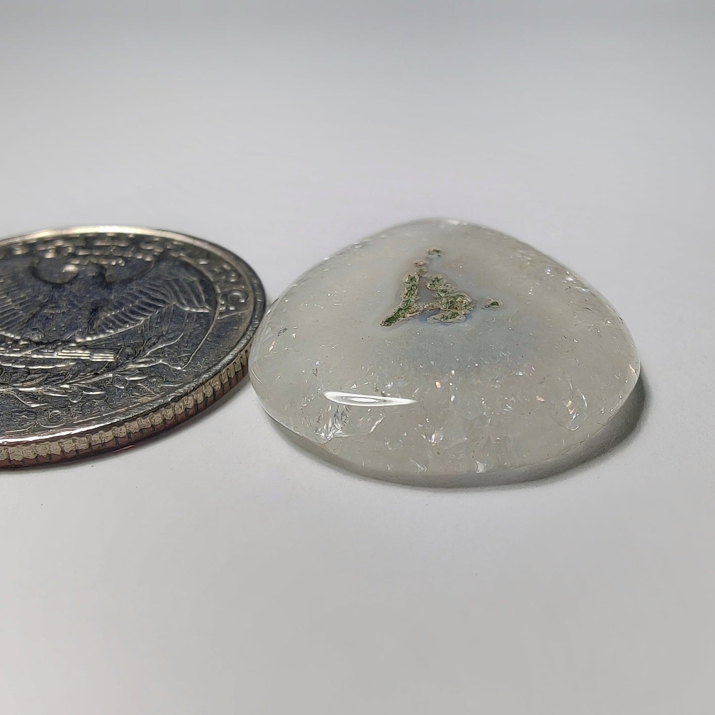 Solar Quartz gemstone cabochon - natural crystal healing stone for jewelry making by Gemivra