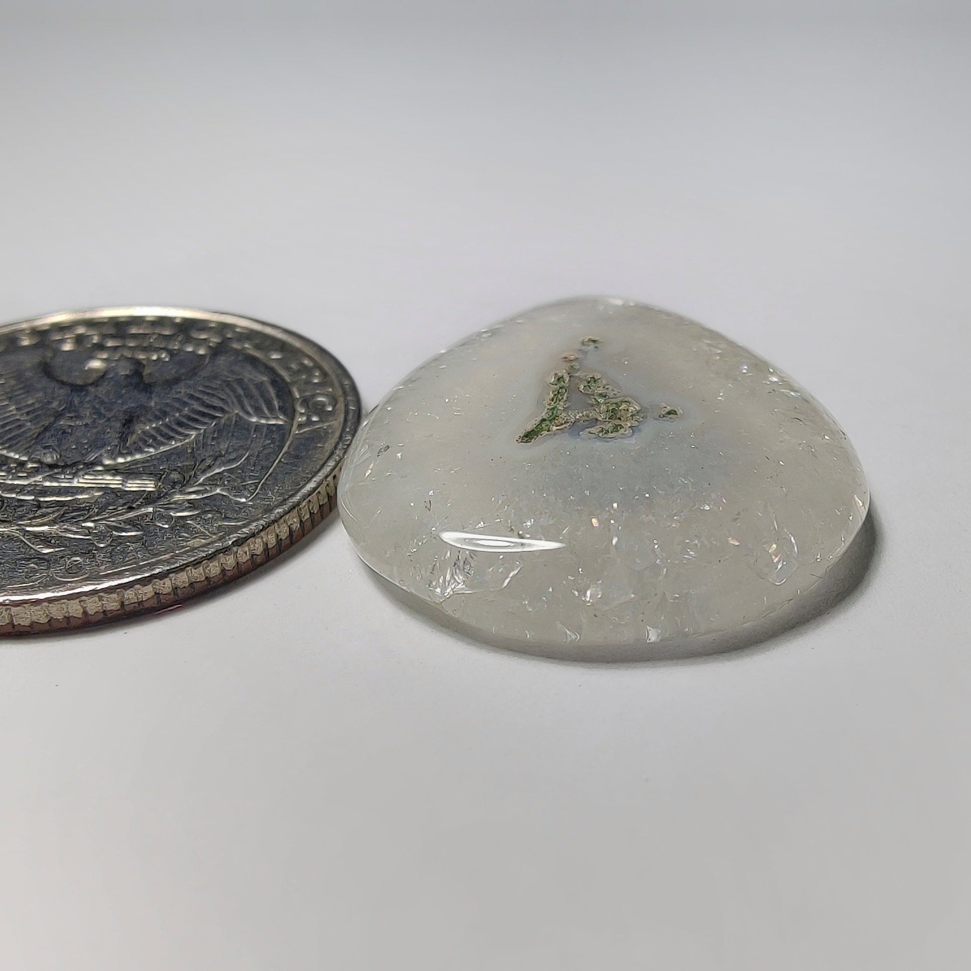 Solar Quartz gemstone cabochon - natural crystal healing stone for jewelry making by Gemivra