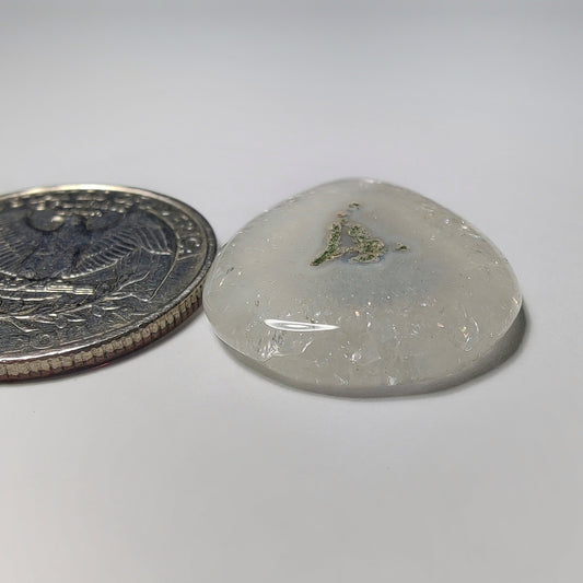 Solar Quartz gemstone cabochon - natural crystal healing stone for jewelry making by Gemivra