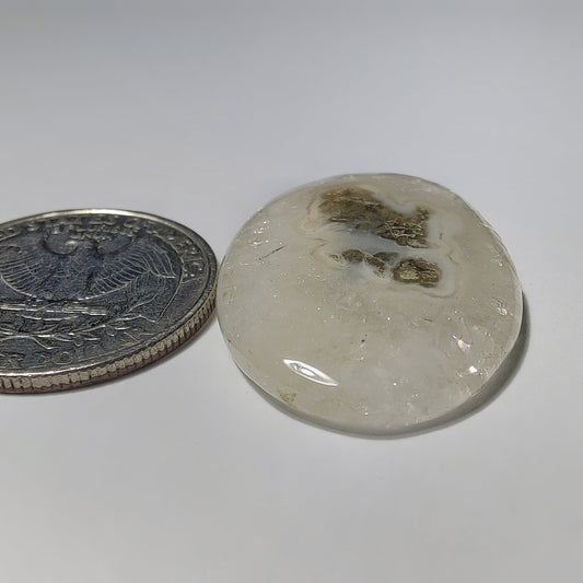 Solar Quartz gemstone cabochon - natural crystal healing stone for jewelry making by Gemivra