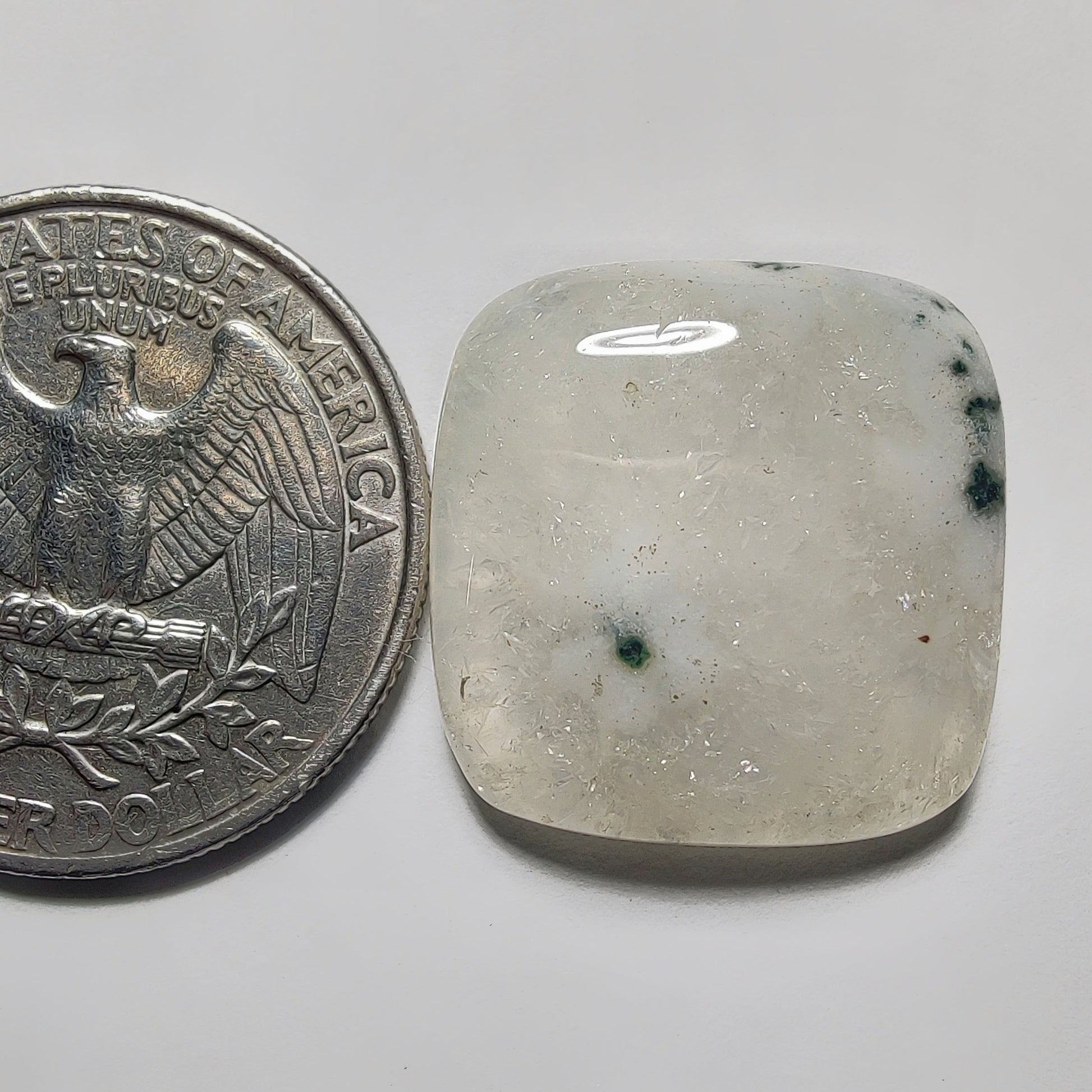 Solar Quartz gemstone cabochon - natural crystal healing stone for jewelry making by Gemivra