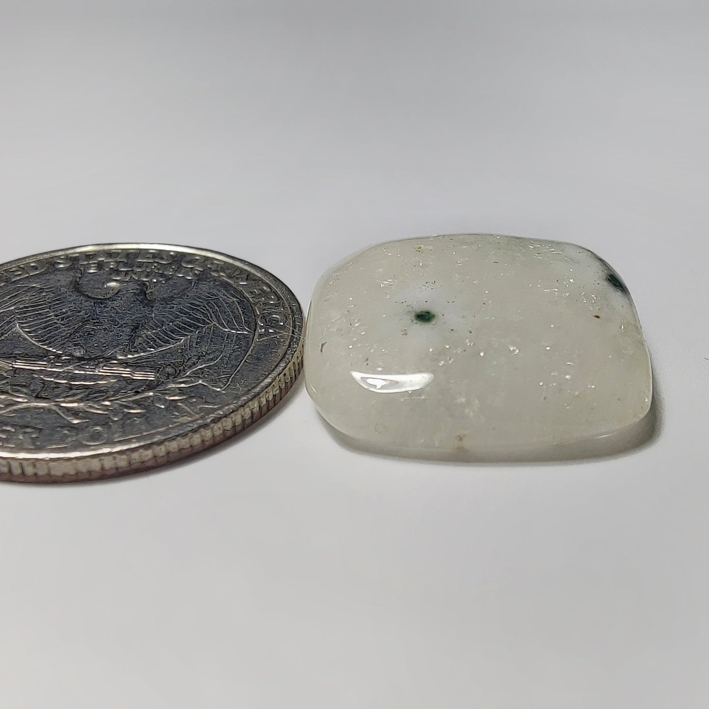 Solar Quartz gemstone cabochon - natural crystal healing stone for jewelry making by Gemivra