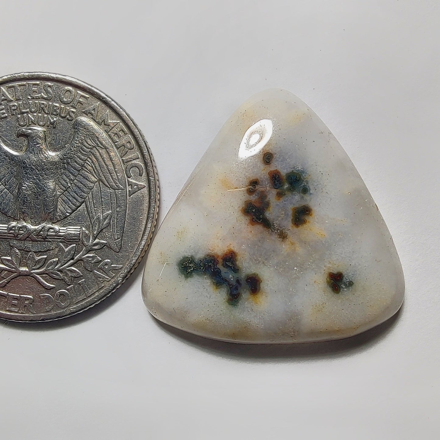 Solar Quartz gemstone cabochon - natural crystal healing stone for jewelry making by Gemivra