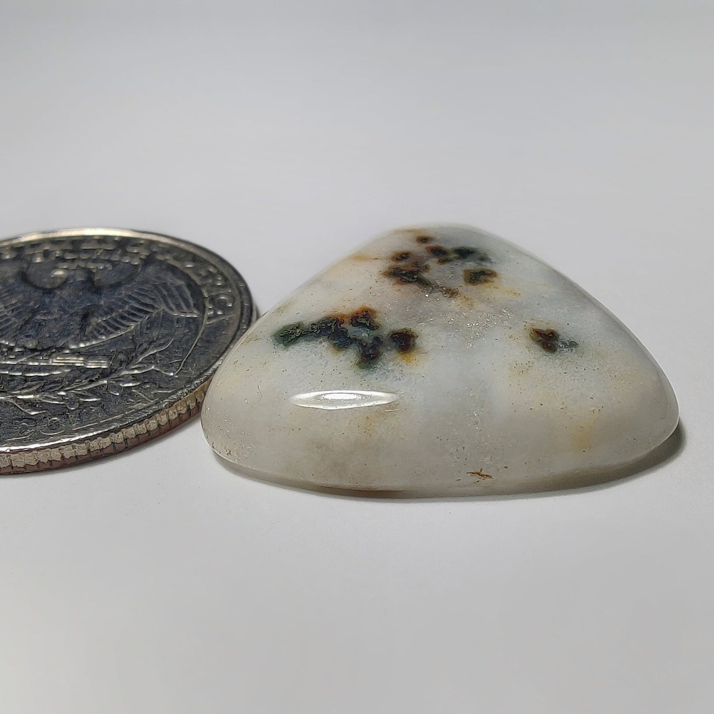 Solar Quartz gemstone cabochon - natural crystal healing stone for jewelry making by Gemivra