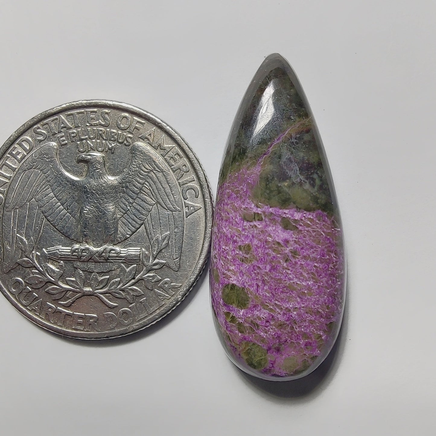 Stichtite gemstone cabochon - natural crystal healing stone for jewelry making by Gemivra