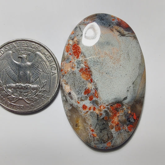 Bloodstone gemstone cabochon - natural crystal healing stone for jewelry making by Gemivra