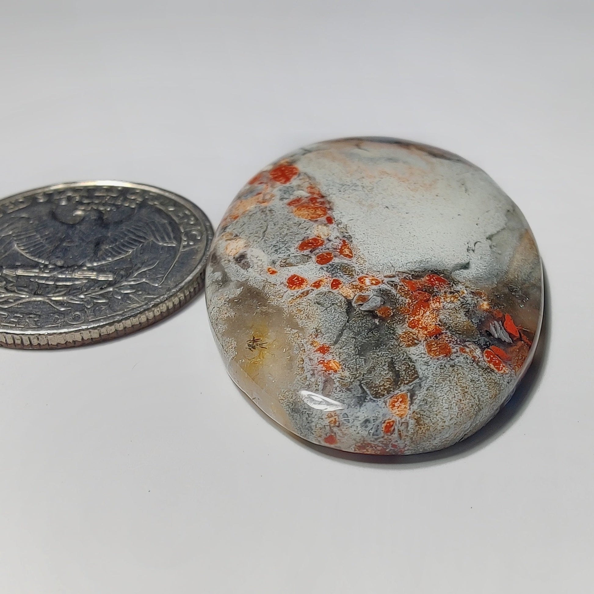 Bloodstone gemstone cabochon - natural crystal healing stone for jewelry making by Gemivra