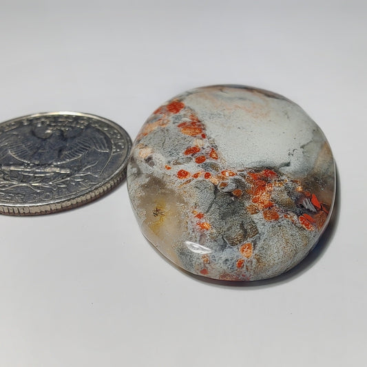 Bloodstone gemstone cabochon - natural crystal healing stone for jewelry making by Gemivra