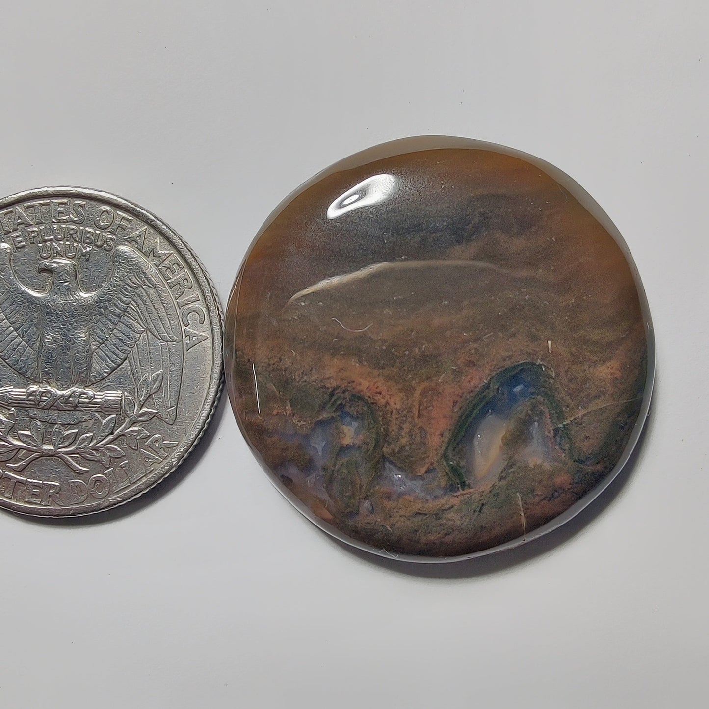 Banded Agate gemstone cabochon - natural crystal healing stone for jewelry making by Gemivra