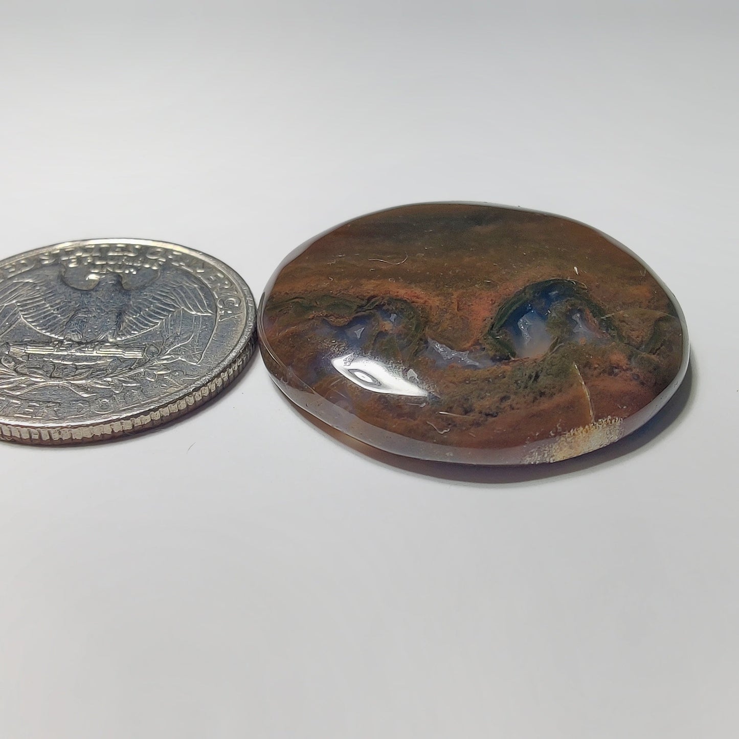 Banded Agate gemstone cabochon - natural crystal healing stone for jewelry making by Gemivra