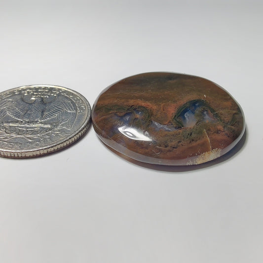 Banded Agate gemstone cabochon - natural crystal healing stone for jewelry making by Gemivra