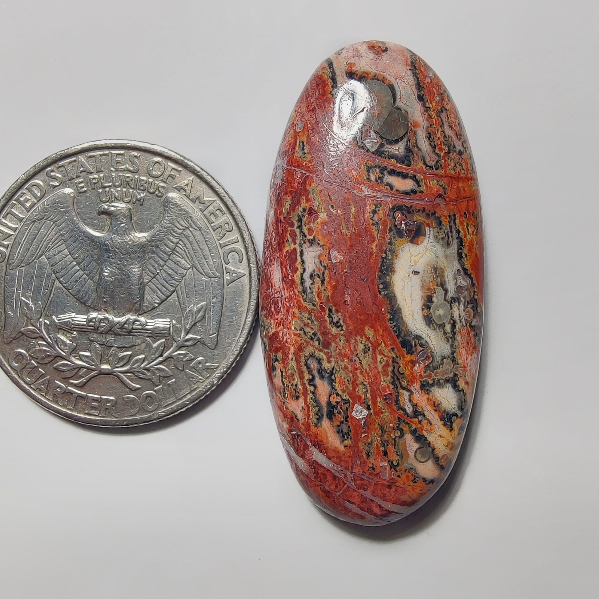 Leopard Skin Jasper gemstone cabochon - natural crystal healing stone for jewelry making by Gemivra