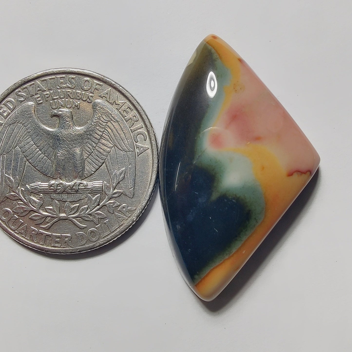 Polychrome Jasper gemstone cabochon - natural crystal healing stone for jewelry making by Gemivra