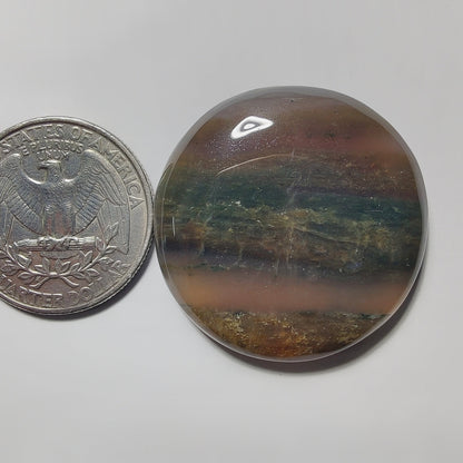 Banded Agate gemstone cabochon - natural crystal healing stone for jewelry making by Gemivra