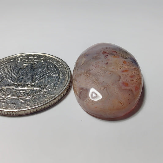 Cotton Candy Agate gemstone cabochon - natural crystal healing stone for jewelry making by Gemivra