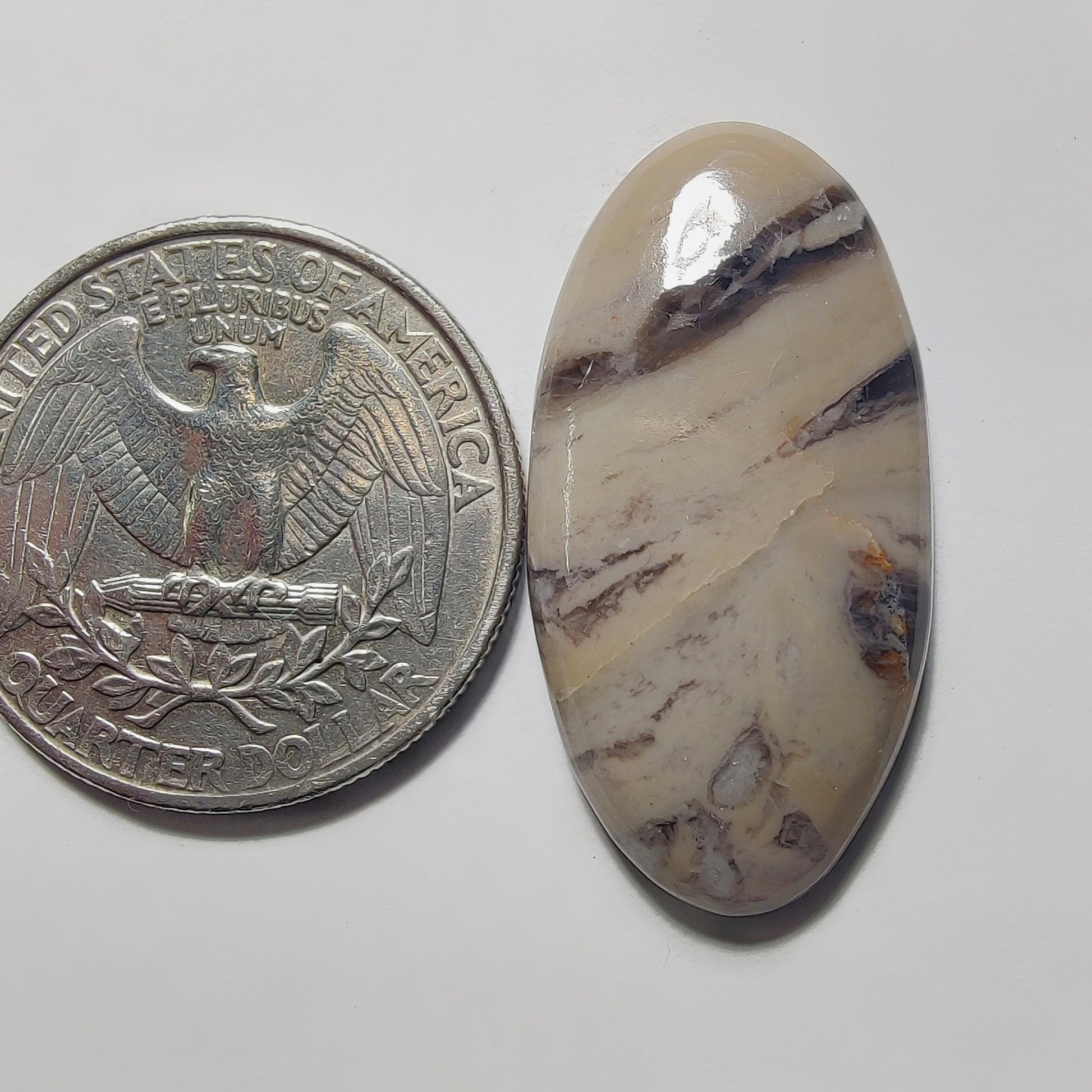 Wave Jasper gemstone cabochon - natural crystal healing stone for jewelry making by Gemivra