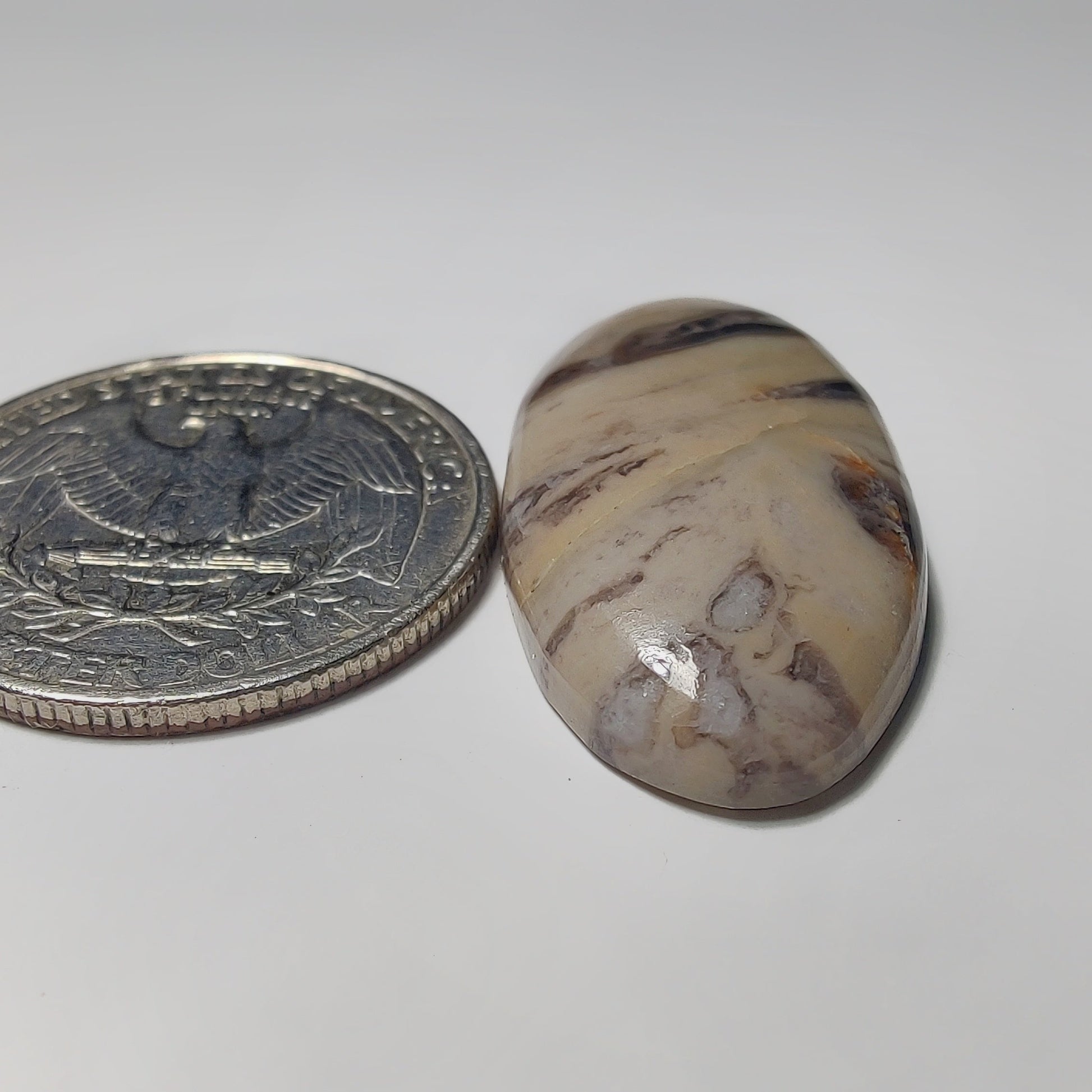 Wave Jasper gemstone cabochon - natural crystal healing stone for jewelry making by Gemivra