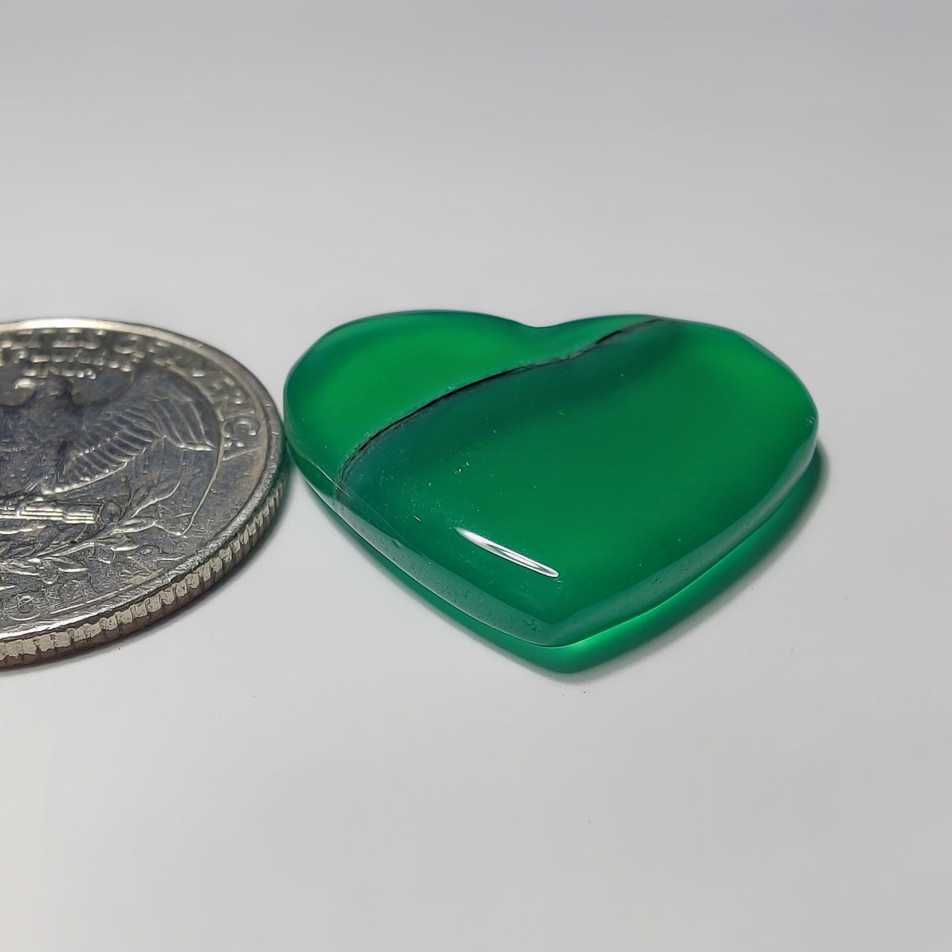 Green Onyx gemstone cabochon - natural crystal healing stone for jewelry making by Gemivra