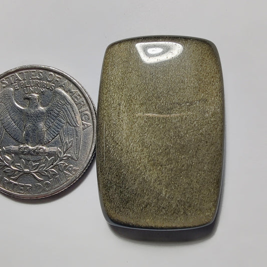 Golden Obsidian gemstone cabochon - natural crystal healing stone for jewelry making by Gemivra