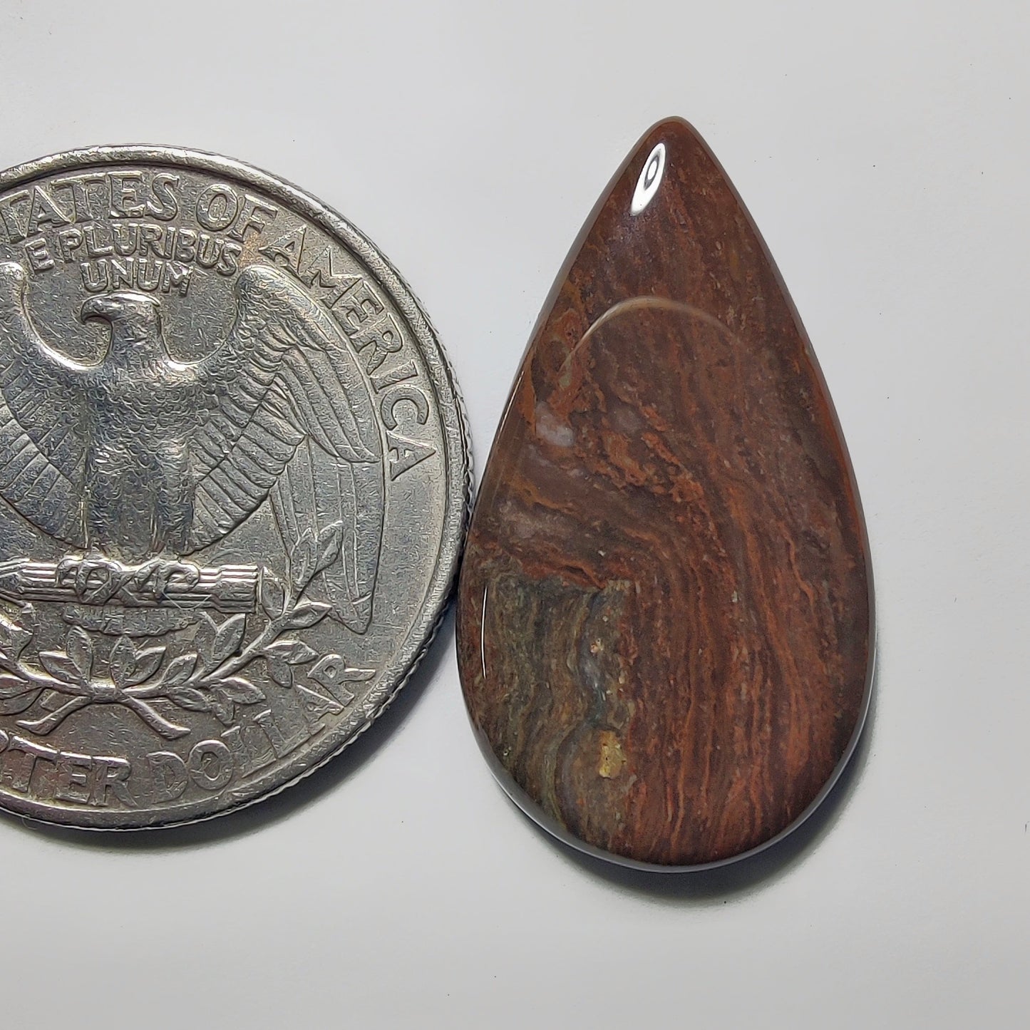 Bloodstone gemstone cabochon - natural crystal healing stone for jewelry making by Gemivra