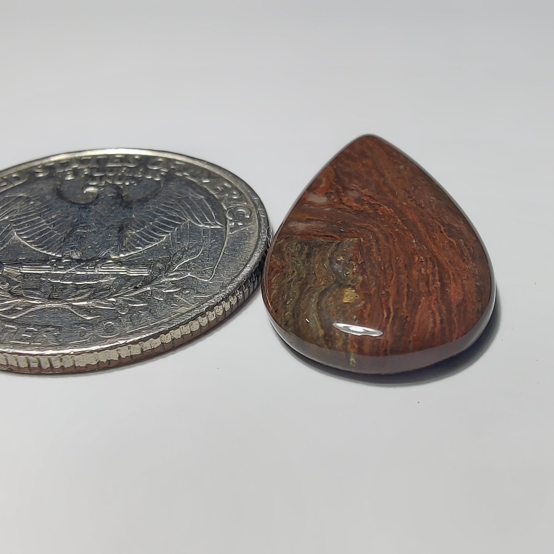 Bloodstone gemstone cabochon - natural crystal healing stone for jewelry making by Gemivra