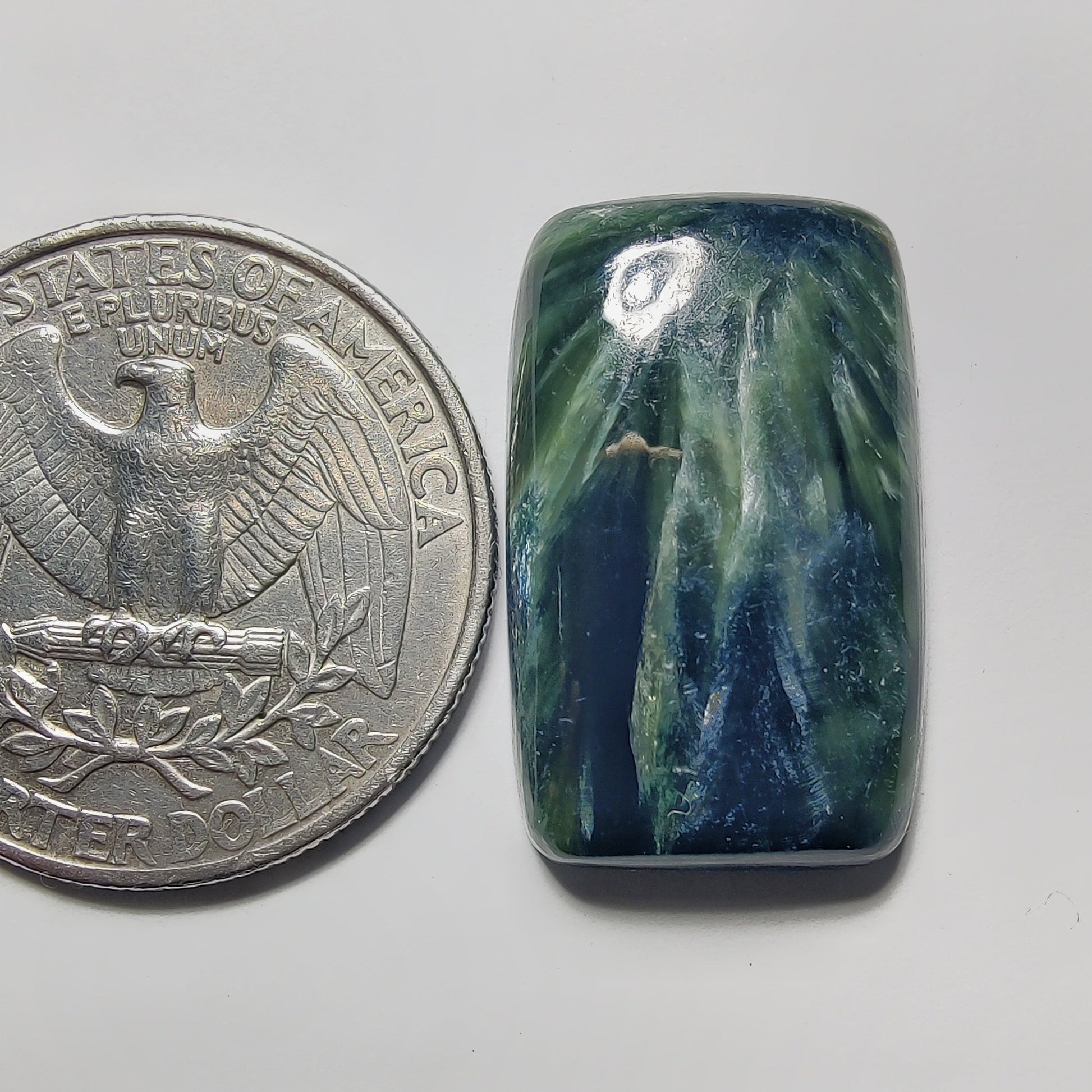 Serphnite gemstone cabochon - natural crystal healing stone for jewelry making by Gemivra