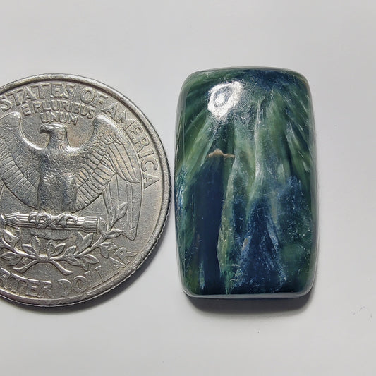 Serphnite gemstone cabochon - natural crystal healing stone for jewelry making by Gemivra