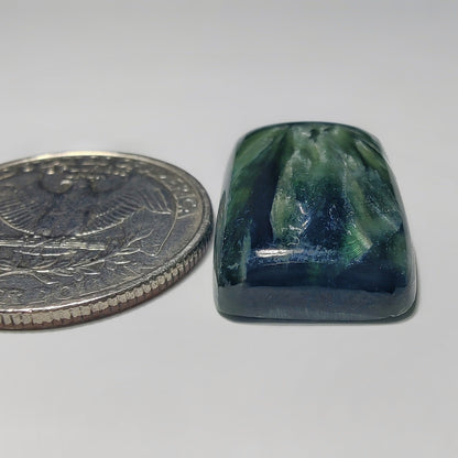 Serphnite gemstone cabochon - natural crystal healing stone for jewelry making by Gemivra