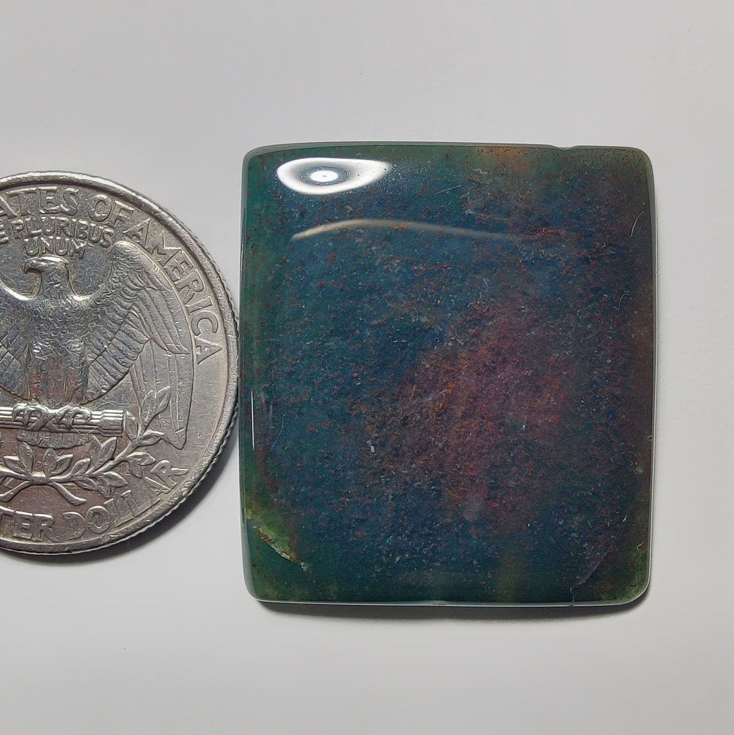 Moss Agate gemstone cabochon - natural crystal healing stone for jewelry making by Gemivra