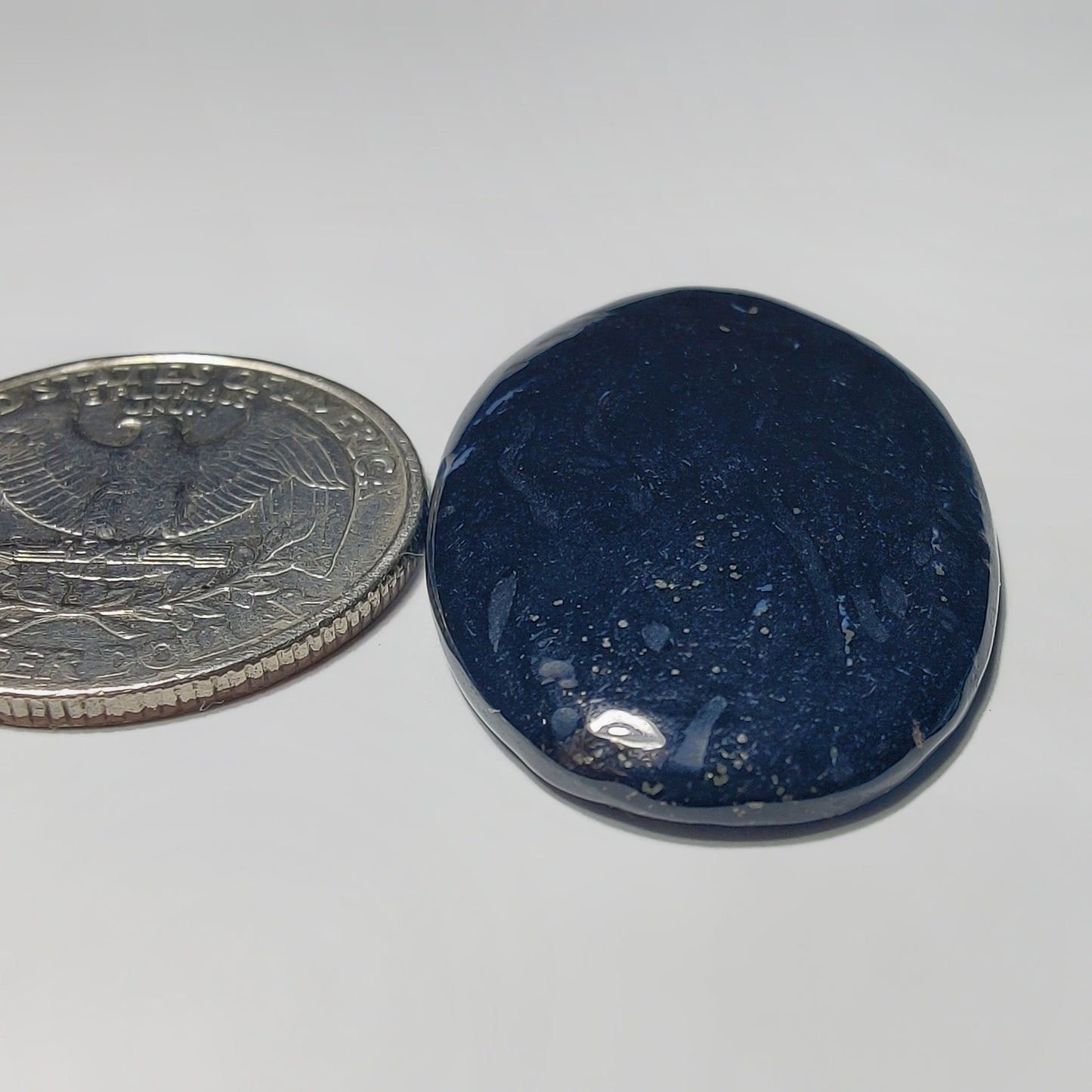 Black Agate gemstone cabochon - natural crystal healing stone for jewelry making by Gemivra