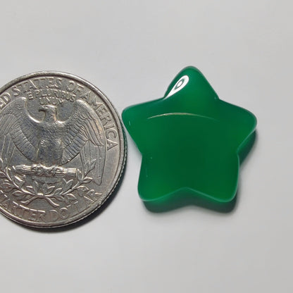 Green Onyx gemstone cabochon - natural crystal healing stone for jewelry making by Gemivra